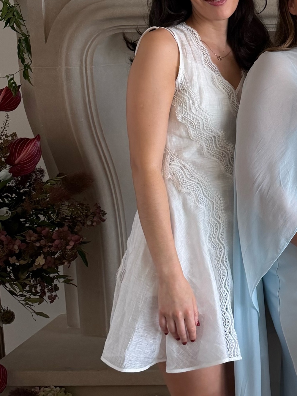 Sandro white Linen dress